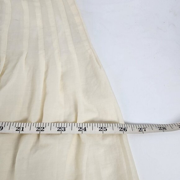 The Limited A-line Pleated Skirt Size 10 Cream Boho Artsy Full Skirt Prairie - Picture 8 of 11